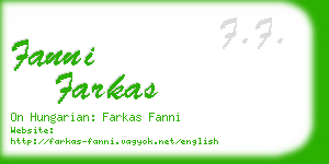 fanni farkas business card
